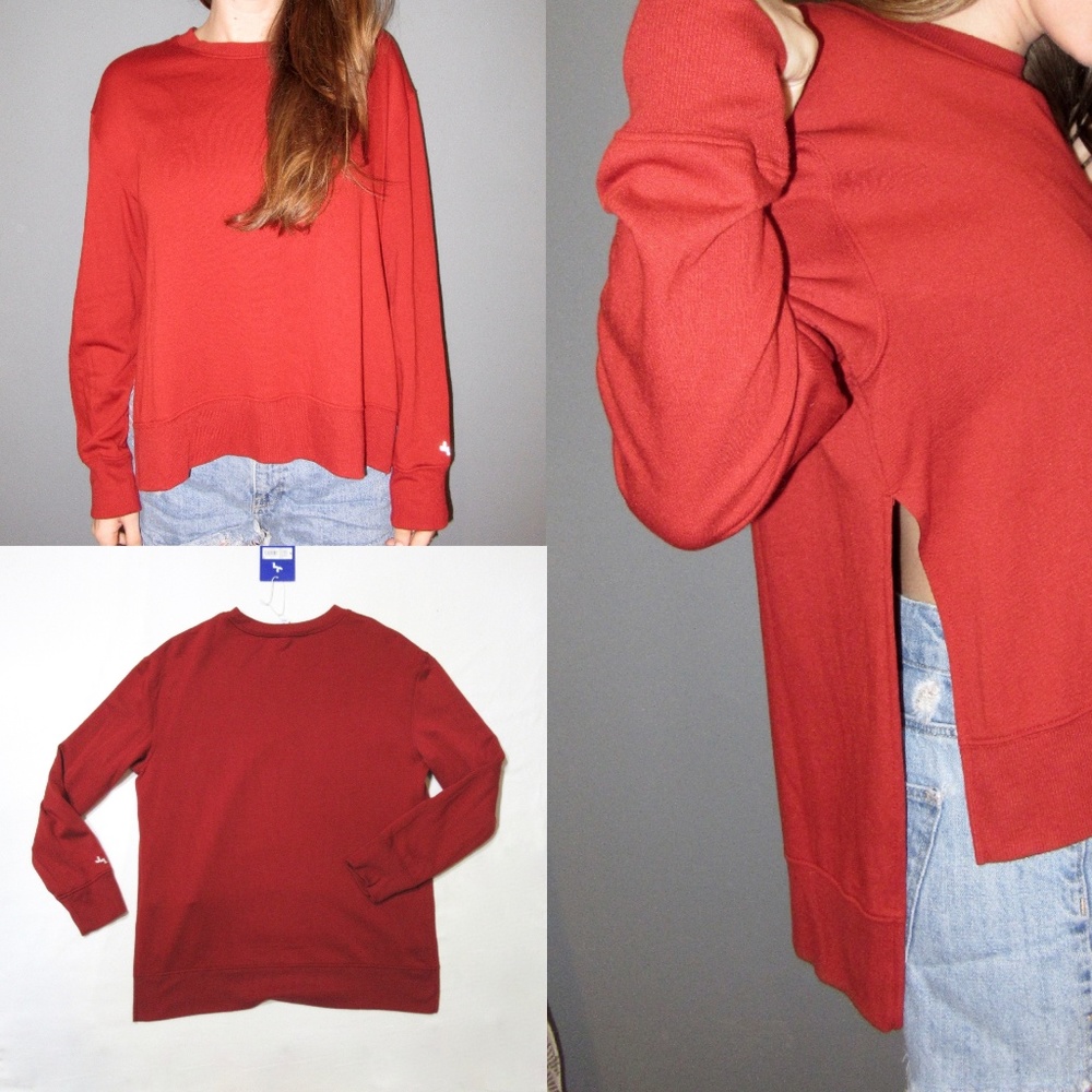 SIDESPLIT PULLOVER//RED